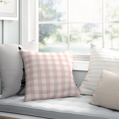 Pink buffalo check outlet pillow